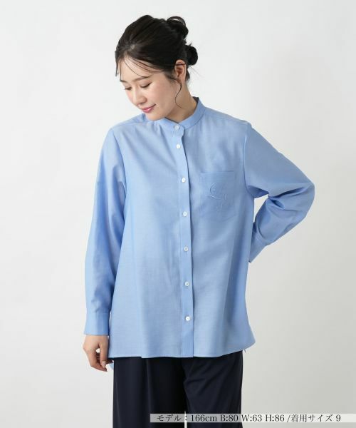 Leilian / レリアン シャツ・ブラウス | 洗えるフレアブラウス(スカイブルー)