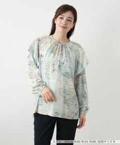 nina様 Leilian レリアン ストライプ フリル 長袖 チュニックシャツ 108626_db07.jpg?20250609160216