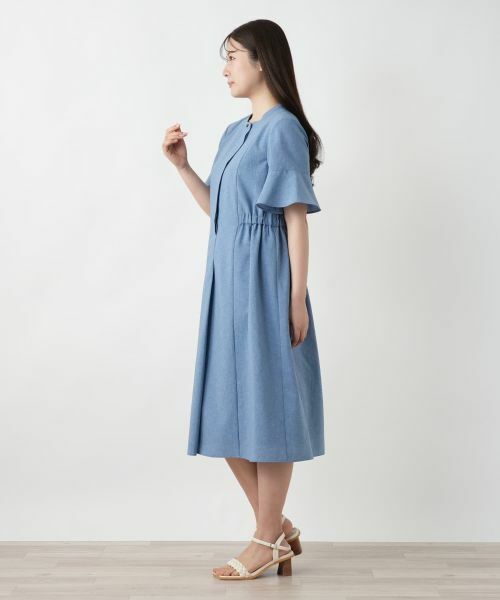レリアン Leilian★１枚で活躍♪青系花柄ロングワンピース ワンピース・ドレス | レリアン公式オンラインストア