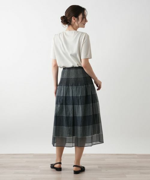 Leilian / レリアン ミニ・ひざ丈スカート | チェックフレアスカート【Leilian WHITE LABEL】 | 詳細3