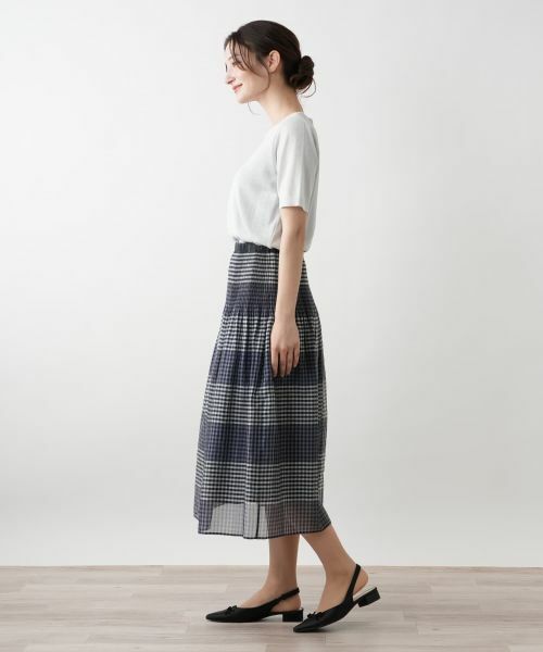 Leilian / レリアン ミニ・ひざ丈スカート | チェックフレアスカート【Leilian WHITE LABEL】 | 詳細5