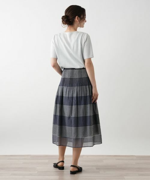 Leilian / レリアン ミニ・ひざ丈スカート | チェックフレアスカート【Leilian WHITE LABEL】 | 詳細6