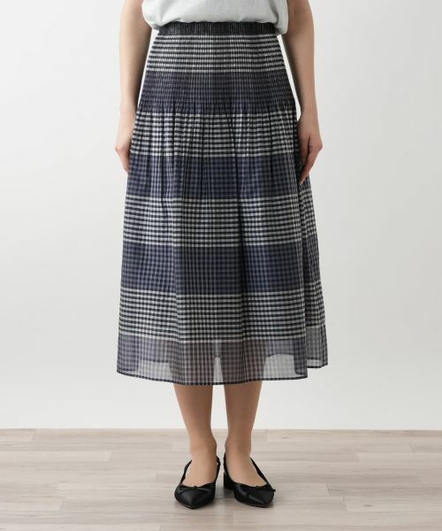 Leilian / レリアン ミニ・ひざ丈スカート | チェックフレアスカート【Leilian WHITE LABEL】 | 詳細7