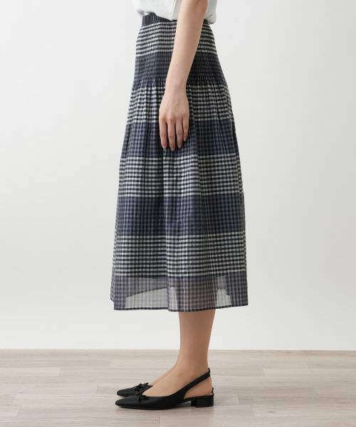 Leilian / レリアン ミニ・ひざ丈スカート | チェックフレアスカート【Leilian WHITE LABEL】 | 詳細8