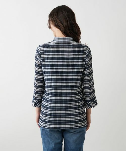 セール】 チェックブラウス【Leilian WHITE LABEL】 （シャツ