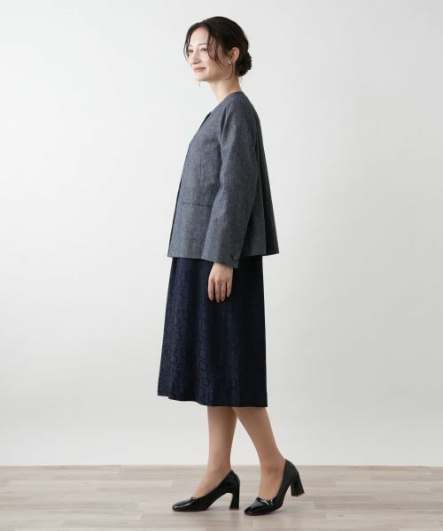 Leilian / レリアン テーラードジャケット | ノーカラージャケット【Leilian WHITE LABEL】 | 詳細2