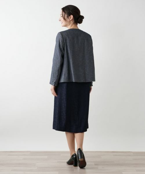 Leilian / レリアン テーラードジャケット | ノーカラージャケット【Leilian WHITE LABEL】 | 詳細3