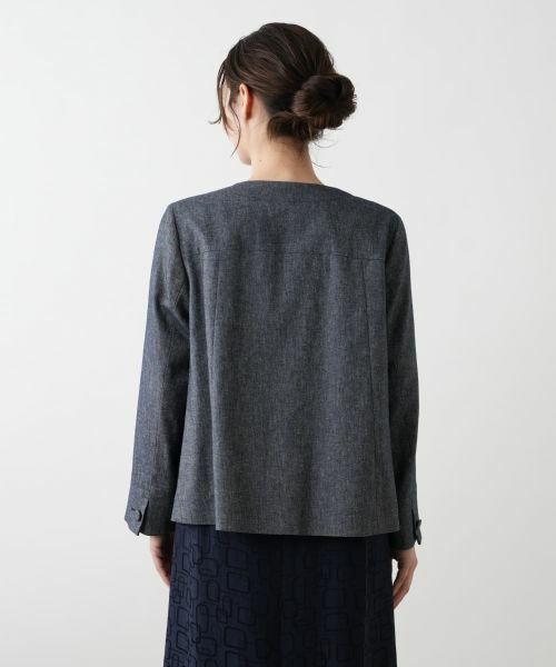 Leilian / レリアン テーラードジャケット | ノーカラージャケット【Leilian WHITE LABEL】 | 詳細6