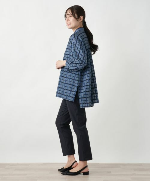 Leilian / レリアン シャツ・ブラウス | 格子柄ロングブラウス【Leilian WHITE LABEL】 | 詳細2