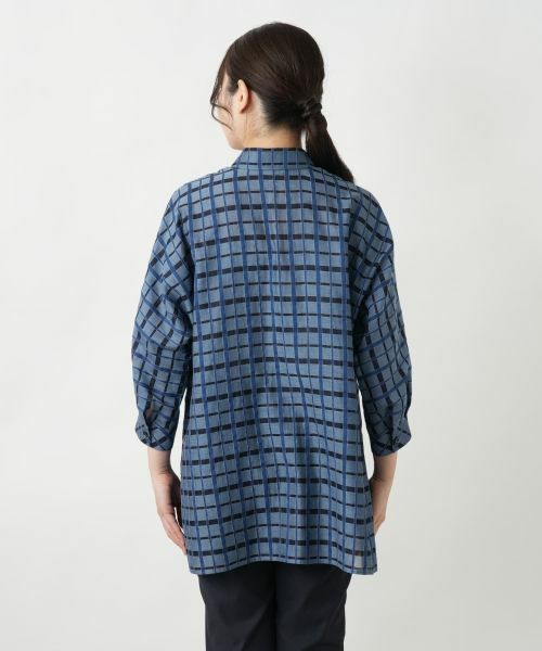 Leilian / レリアン シャツ・ブラウス | 格子柄ロングブラウス【Leilian WHITE LABEL】 | 詳細6