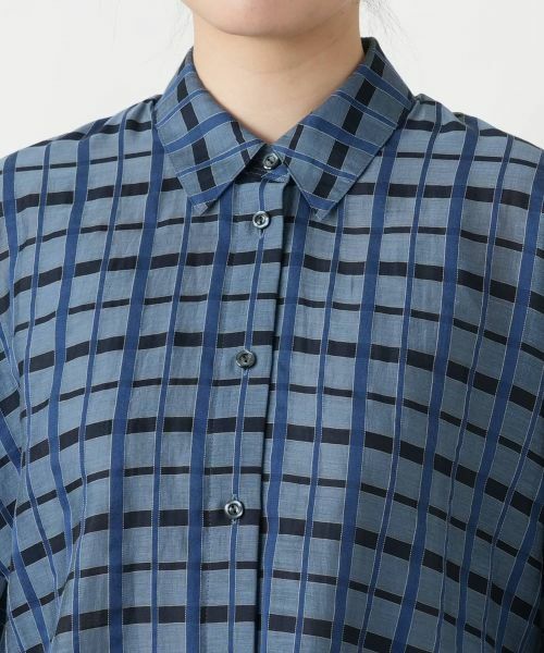 Leilian / レリアン シャツ・ブラウス | 格子柄ロングブラウス【Leilian WHITE LABEL】 | 詳細7