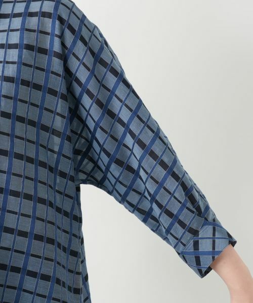 Leilian / レリアン シャツ・ブラウス | 格子柄ロングブラウス【Leilian WHITE LABEL】 | 詳細9