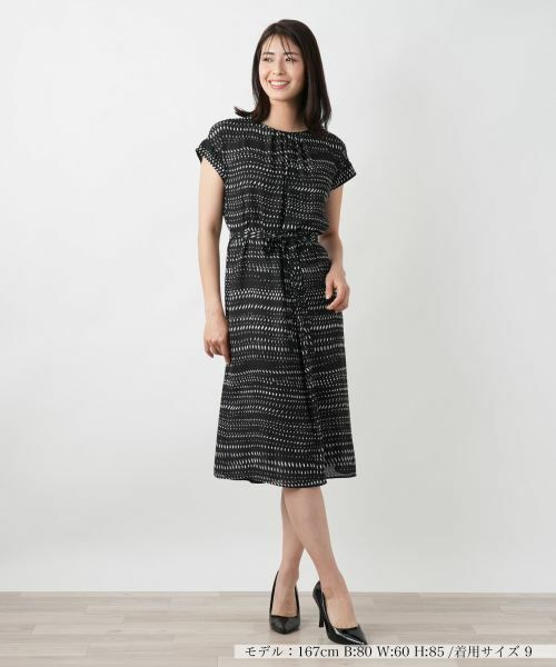 Leilian / レリアン ドレス | プリントフレアワンピース【Leilian WHITE LABEL】 | 詳細1