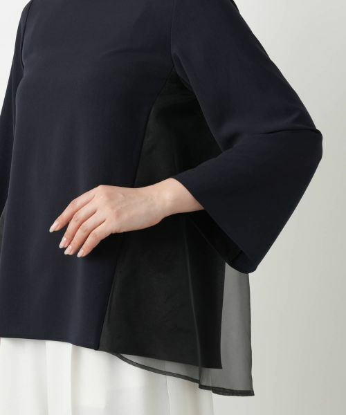 Leilian / レリアン シャツ・ブラウス | 【店舗人気】チュール切替ブラウス | 詳細13