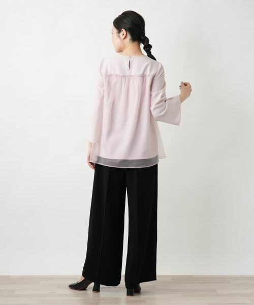 Leilian / レリアン シャツ・ブラウス | 【店舗人気】チュール切替ブラウス | 詳細3