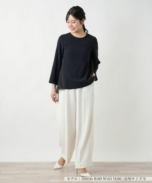 Leilian / レリアン シャツ・ブラウス | 【店舗人気】チュール切替ブラウス | 詳細4