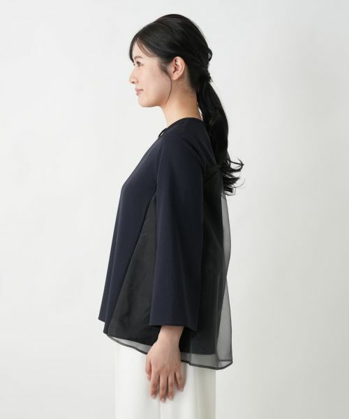 Leilian / レリアン シャツ・ブラウス | 【店舗人気】チュール切替ブラウス | 詳細8