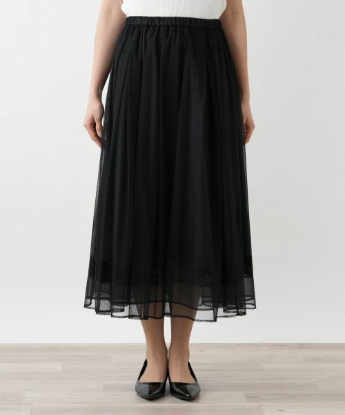 Leilian / レリアン ミニ・ひざ丈スカート | 【店舗人気】ロングチュールスカート | 詳細4