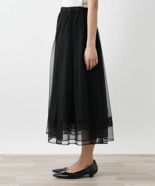 Leilian / レリアン ミニ・ひざ丈スカート | 【店舗人気】ロングチュールスカート | 詳細5