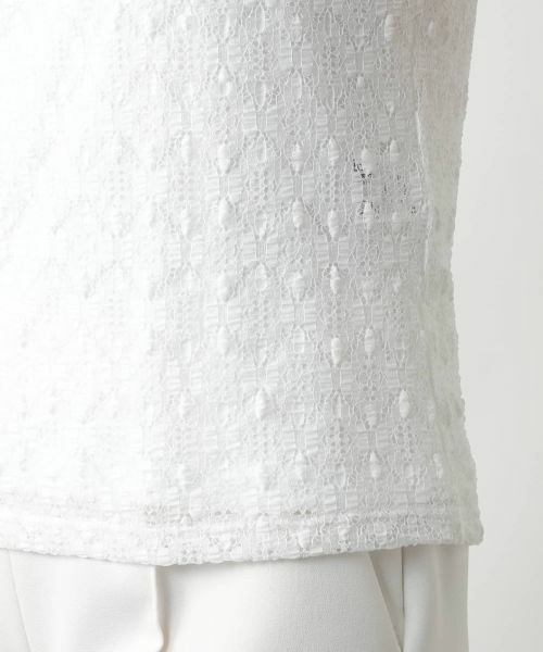 Leilian / レリアン カットソー | ロゴレースカットソー【ROCHAS Premiere】 | 詳細10