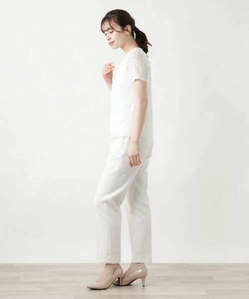 Leilian / レリアン カットソー | ロゴレースカットソー【ROCHAS Premiere】 | 詳細2