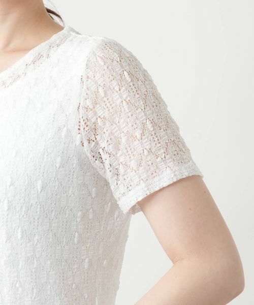 Leilian / レリアン カットソー | ロゴレースカットソー【ROCHAS Premiere】 | 詳細9