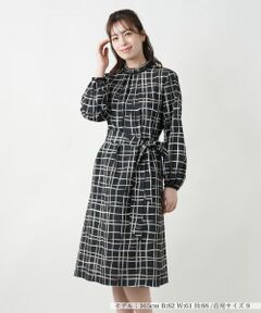 Leilian / レリアン ドレス | チェックフレアワンピース【ROCHAS Premiere】【RATTI】