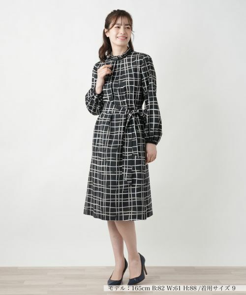 Leilian / レリアン ドレス | チェックフレアワンピース【ROCHAS Premiere】【RATTI】 | 詳細1