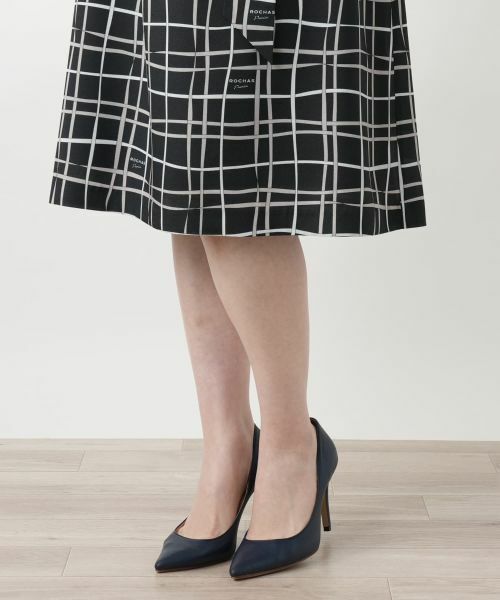 Leilian / レリアン ドレス | チェックフレアワンピース【ROCHAS Premiere】【RATTI】 | 詳細11