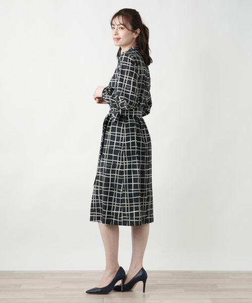 Leilian / レリアン ドレス | チェックフレアワンピース【ROCHAS Premiere】【RATTI】 | 詳細2