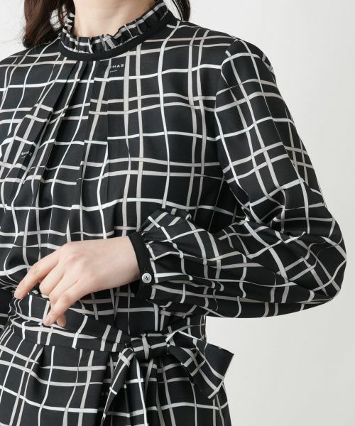Leilian / レリアン ドレス | チェックフレアワンピース【ROCHAS Premiere】【RATTI】 | 詳細9