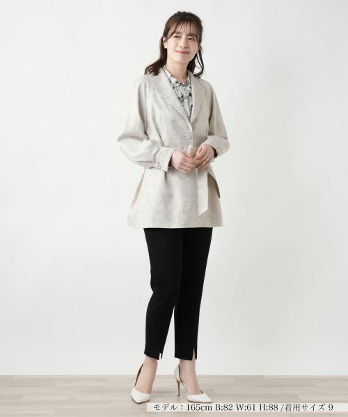 Leilian / レリアン テーラードジャケット | ベルトジャケット【ROCHAS Premiere】 | 詳細1