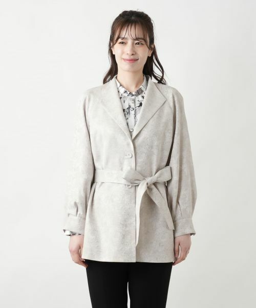 Leilian / レリアン テーラードジャケット | ベルトジャケット【ROCHAS Premiere】 | 詳細6