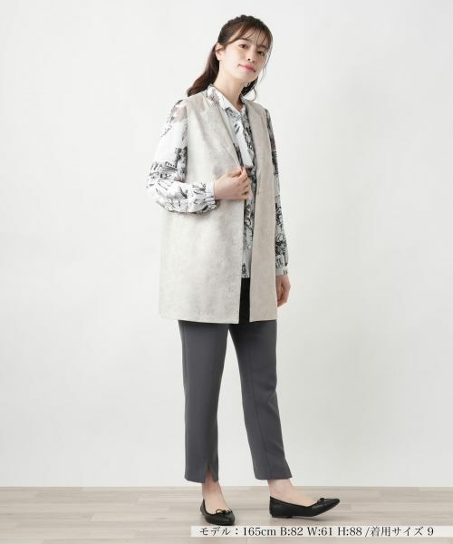 Leilian / レリアン テーラードジャケット | ラペルドベスト【ROCHAS Premiere】 | 詳細1