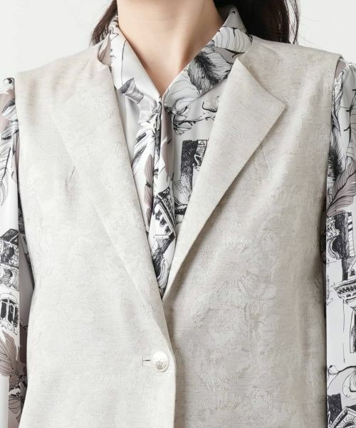 Leilian / レリアン テーラードジャケット | ラペルドベスト【ROCHAS Premiere】 | 詳細7