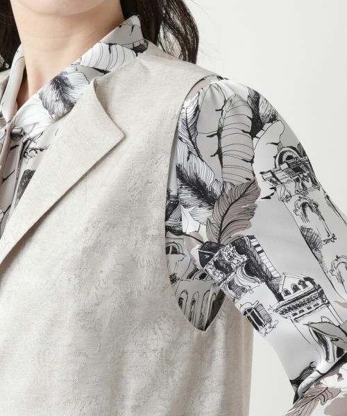 Leilian / レリアン テーラードジャケット | ラペルドベスト【ROCHAS Premiere】 | 詳細9