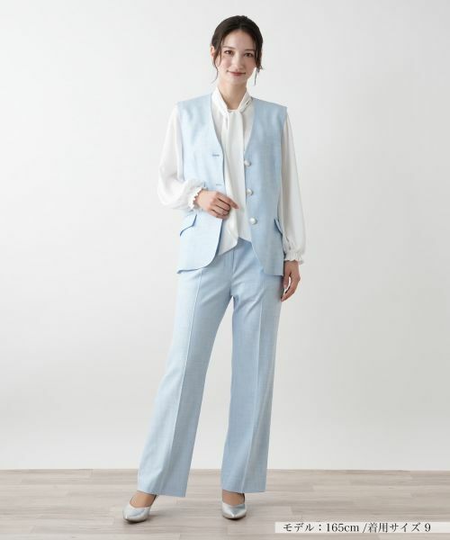 Leilian / レリアン テーラードジャケット | Vネックベスト【ROCHAS Premiere】 | 詳細1