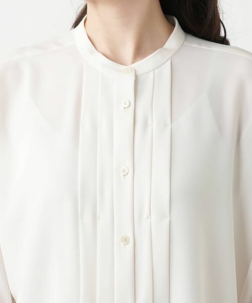 Leilian / レリアン シャツ・ブラウス | バンドカラーブラウス【ROCHAS Premiere】 | 詳細13