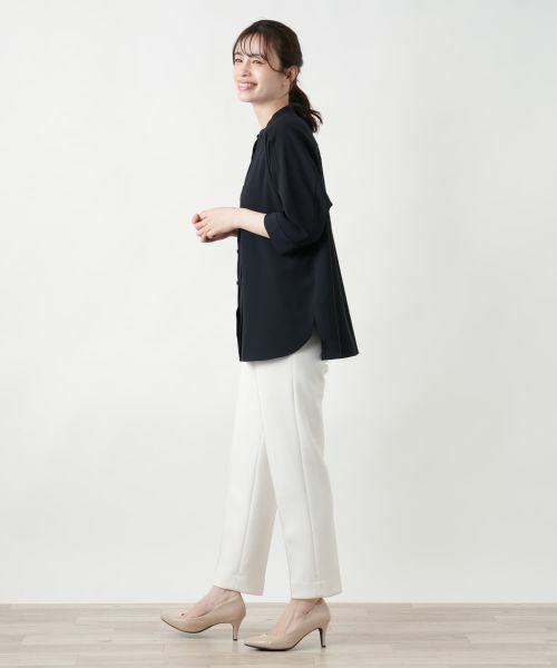 Leilian / レリアン シャツ・ブラウス | バンドカラーブラウス【ROCHAS Premiere】 | 詳細2