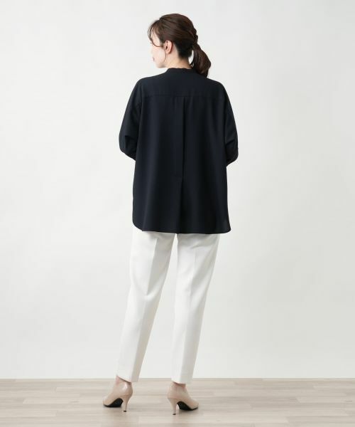 Leilian / レリアン シャツ・ブラウス | バンドカラーブラウス【ROCHAS Premiere】 | 詳細3