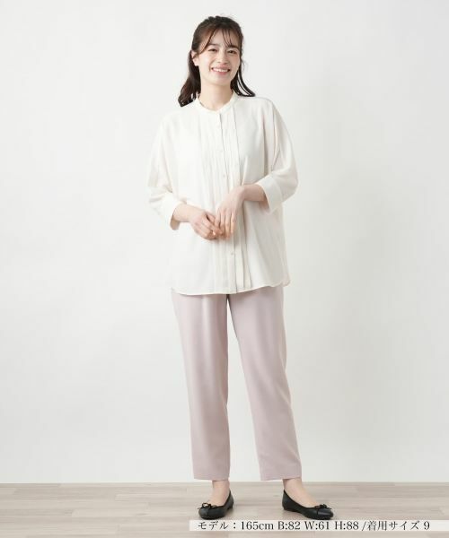 Leilian / レリアン シャツ・ブラウス | バンドカラーブラウス【ROCHAS Premiere】 | 詳細7