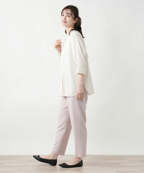 Leilian / レリアン シャツ・ブラウス | バンドカラーブラウス【ROCHAS Premiere】 | 詳細8