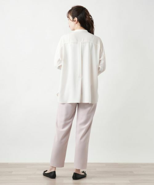 Leilian / レリアン シャツ・ブラウス | バンドカラーブラウス【ROCHAS Premiere】 | 詳細9