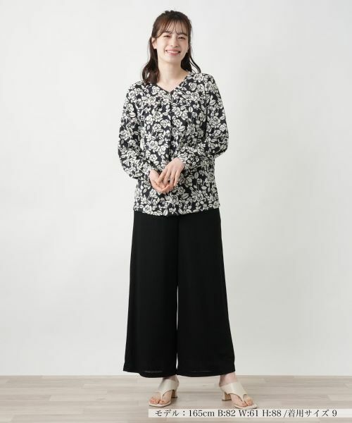 Leilian / レリアン シャツ・ブラウス | プリントタックブラウス【ROCHAS Premiere】 | 詳細1