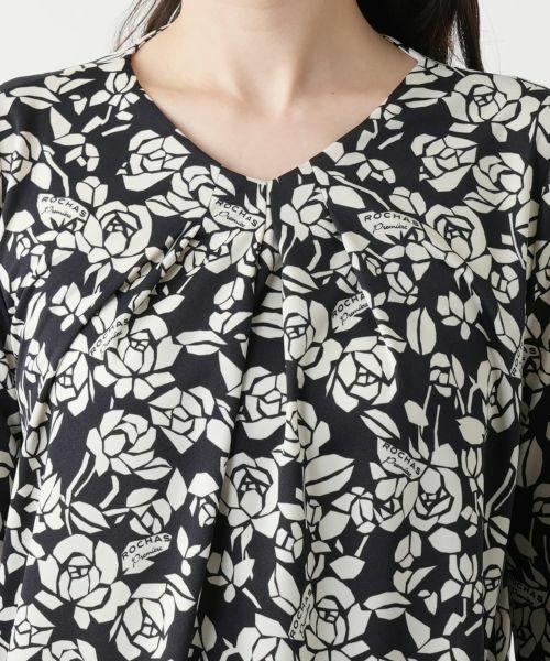 Leilian / レリアン シャツ・ブラウス | プリントタックブラウス【ROCHAS Premiere】 | 詳細7