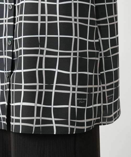 Leilian / レリアン シャツ・ブラウス | チェックバンドカラーブラウス【ROCHAS Premiere】【RATTI】 | 詳細10