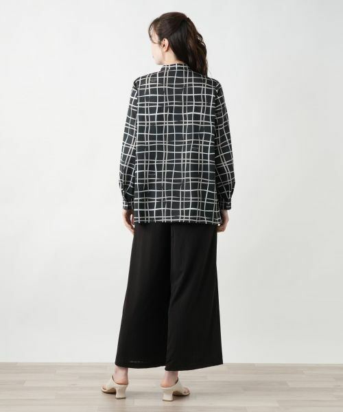 Leilian / レリアン シャツ・ブラウス | チェックバンドカラーブラウス【ROCHAS Premiere】【RATTI】 | 詳細3