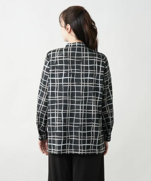 Leilian / レリアン シャツ・ブラウス | チェックバンドカラーブラウス【ROCHAS Premiere】【RATTI】 | 詳細6