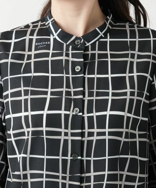 Leilian / レリアン シャツ・ブラウス | チェックバンドカラーブラウス【ROCHAS Premiere】【RATTI】 | 詳細7