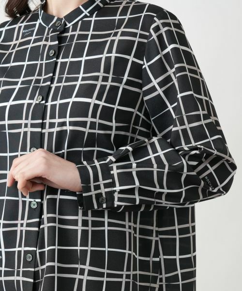 Leilian / レリアン シャツ・ブラウス | チェックバンドカラーブラウス【ROCHAS Premiere】【RATTI】 | 詳細9